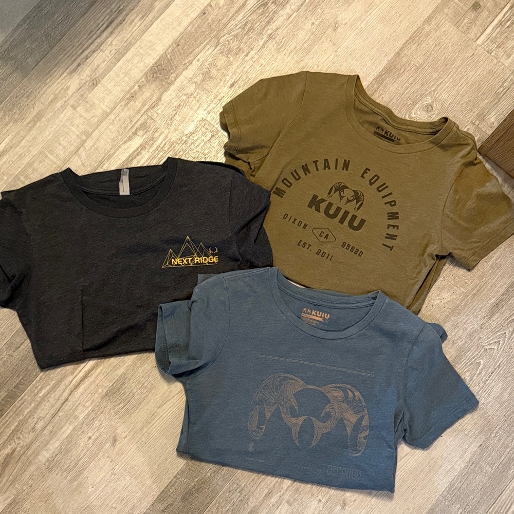 KUIU Short Sleeve Tees - Black, Olive, Blue